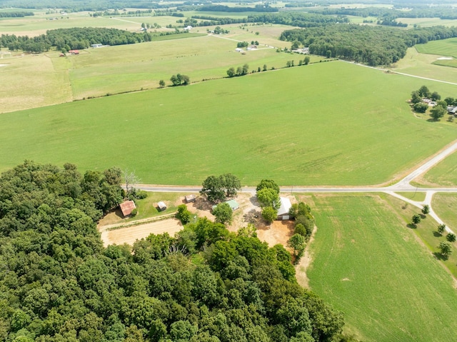 bird's eye view with a rural view