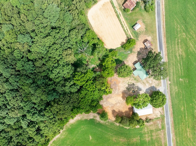 drone / aerial view featuring a rural view