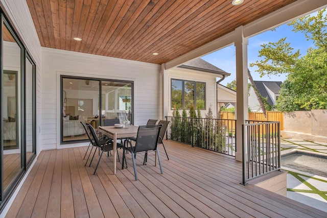 view of wooden deck