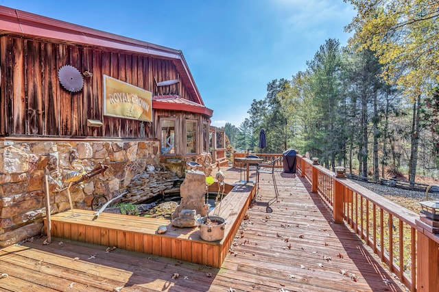 view of wooden deck