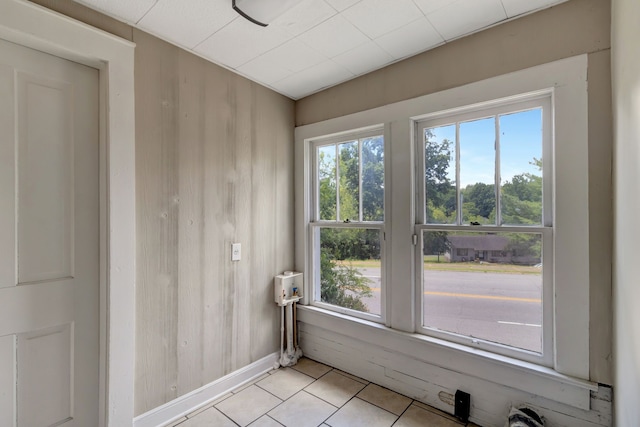 interior space with light tile patterned flooring