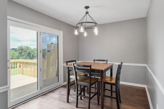 dining space featuring light hardwood / wood-style floors