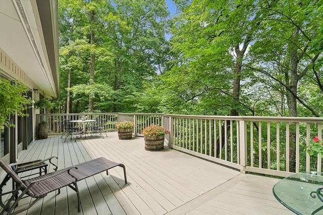 view of wooden terrace