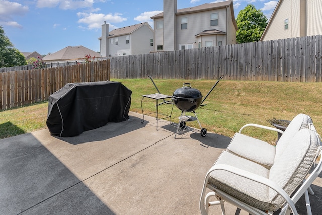 view of patio / terrace featuring grilling area