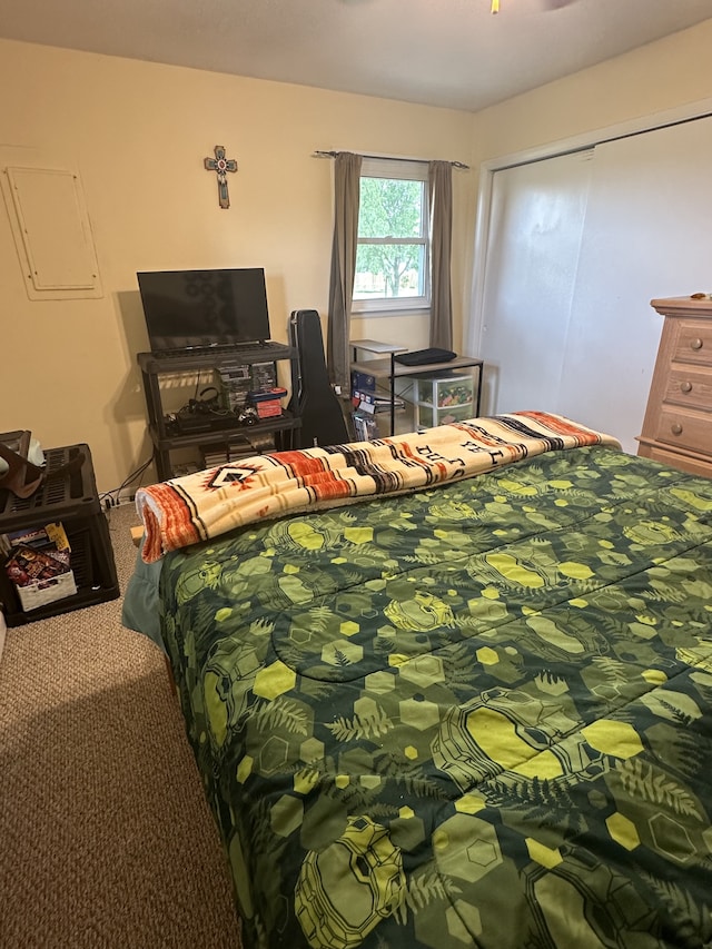 view of carpeted bedroom