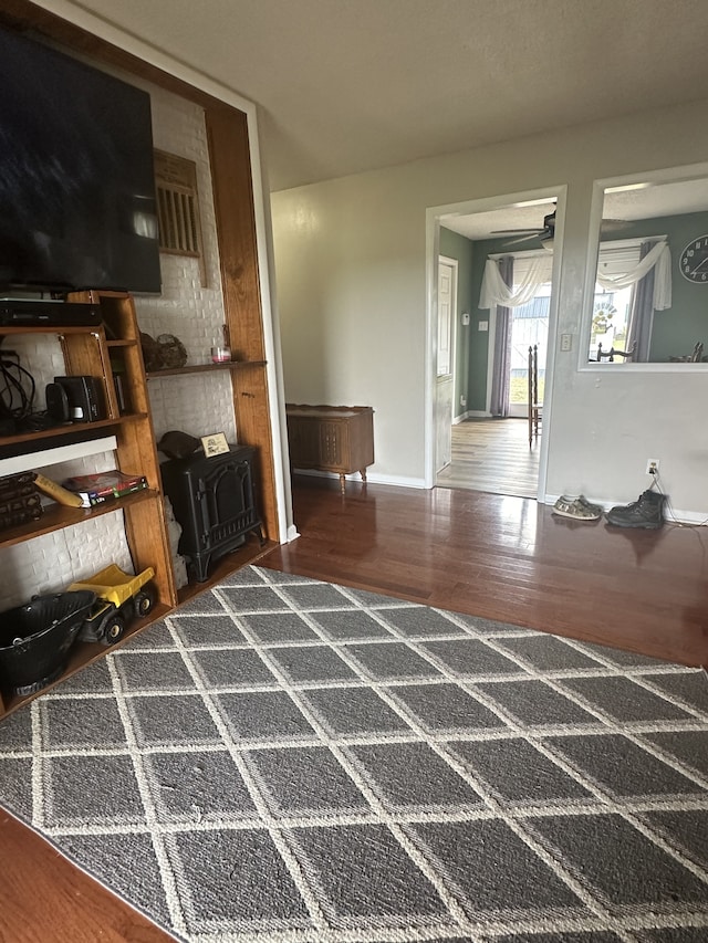 living room featuring hardwood / wood-style floors