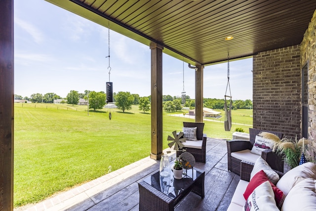 view of patio featuring outdoor lounge area