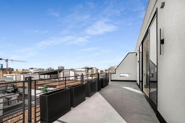 balcony with a city view