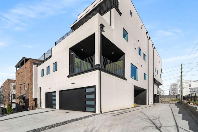 view of property featuring a garage