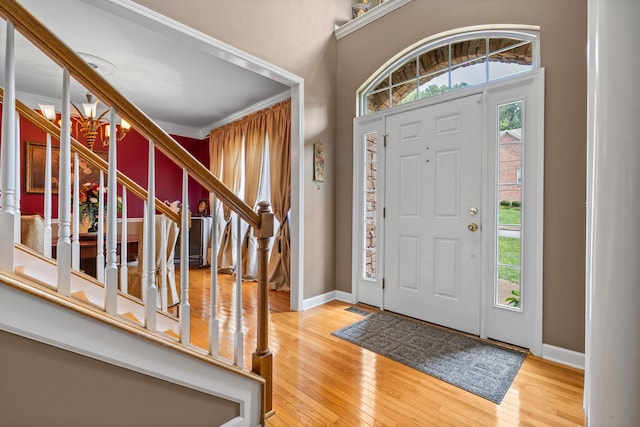 entryway featuring wood-type flooring and plenty of natural light