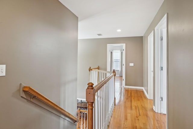 hall featuring light hardwood / wood-style floors