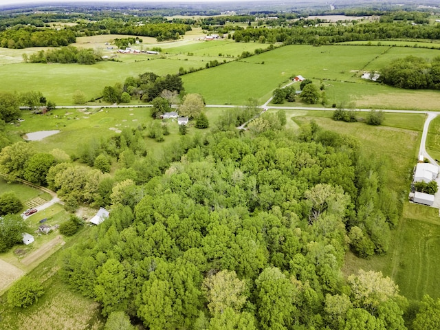 bird's eye view with a rural view