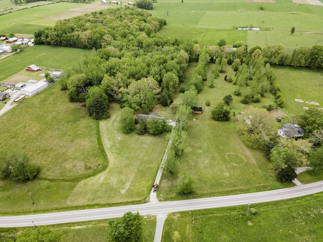 aerial view with a rural view