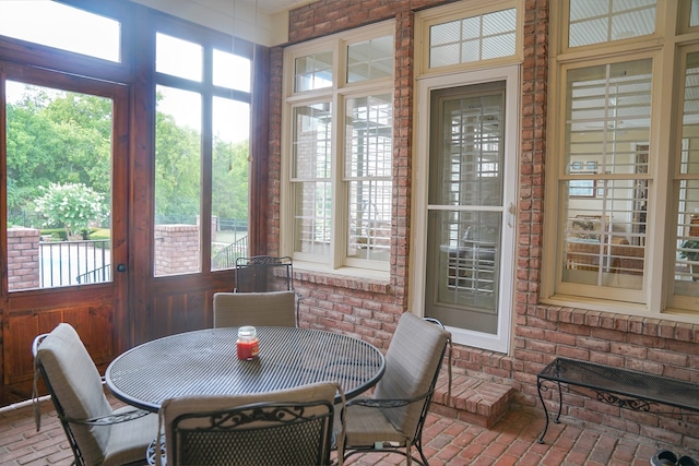 view of sunroom