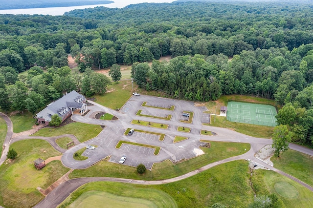 40 Vantage Pt, Counce, TN 38326 - aerial view of property and surrounding area featuring a heavily wooded area and a large body of water
