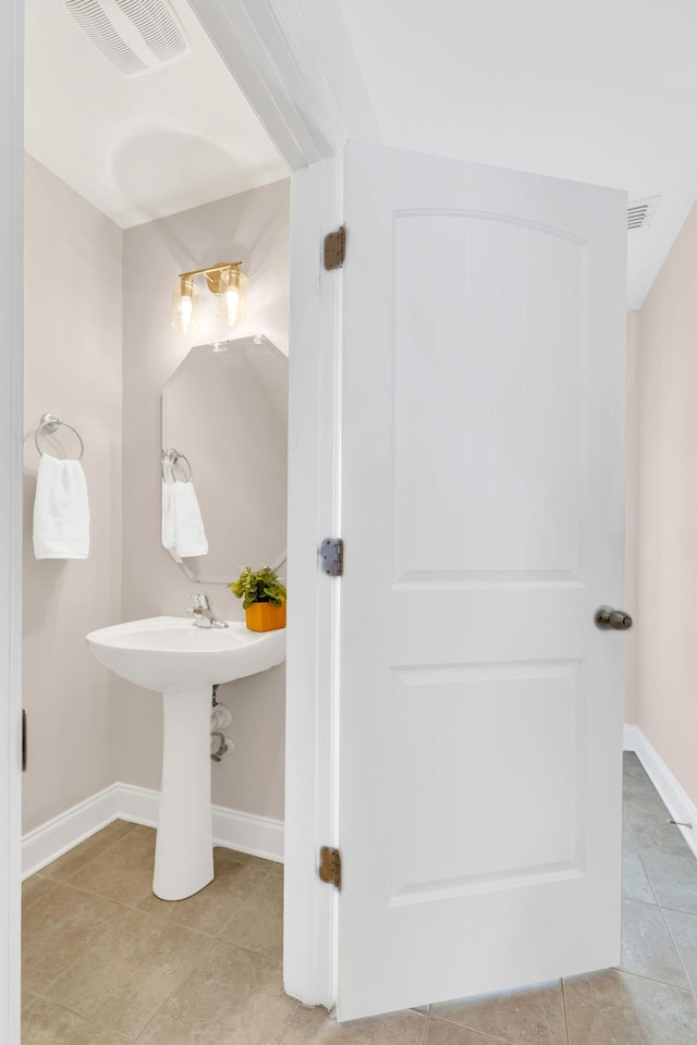 bathroom featuring tile patterned floors