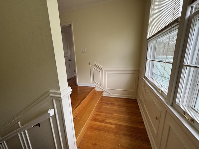 hallway featuring light hardwood / wood-style floors