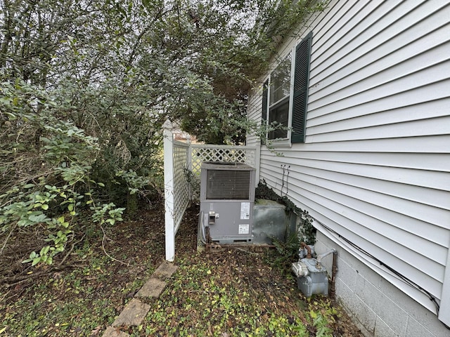 exterior space featuring central AC unit