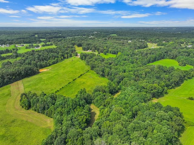 aerial view featuring a rural view