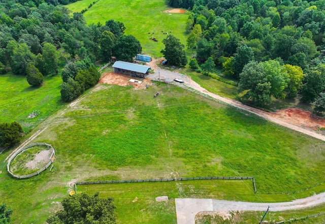 aerial view with a rural view