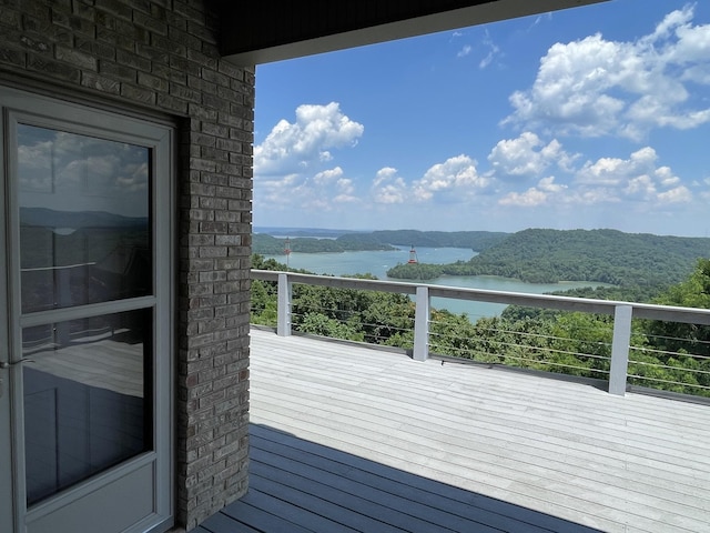 61 Brim Ln, Hilham, TN 38568 - wooden deck featuring a water view