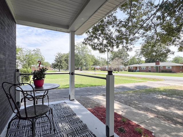 view of patio with covered porch