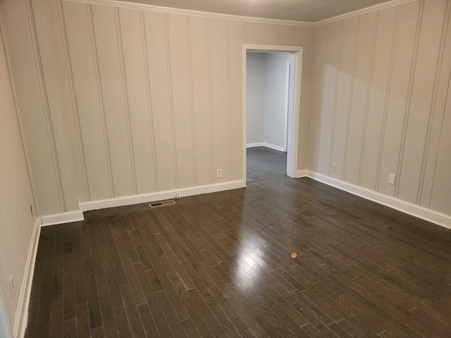 1040 Overlook Dr, Ashland City, TN 37015 - empty room with crown molding and dark hardwood / wood-style floors