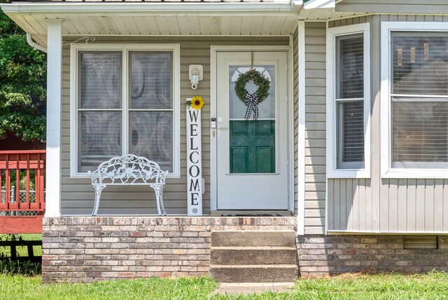 view of doorway to property