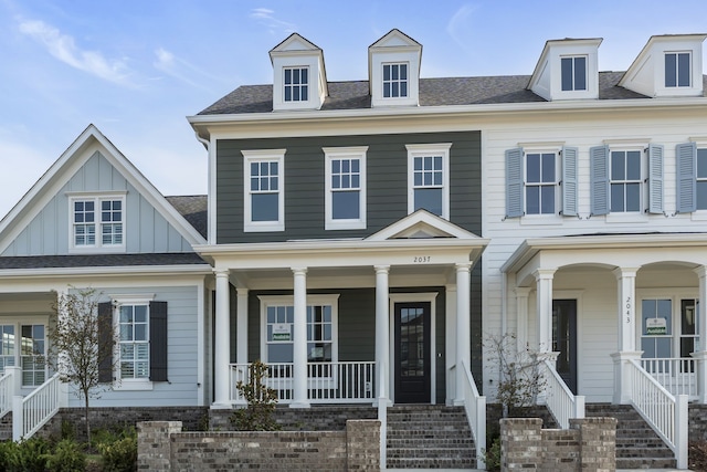 view of front of house with covered porch