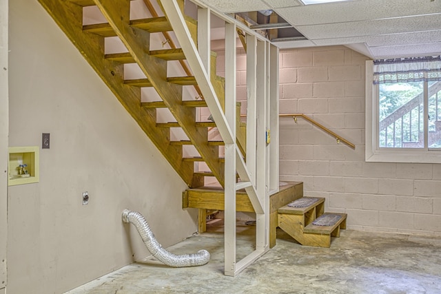 interior space featuring concrete floors