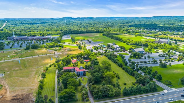 aerial view with a mountain view