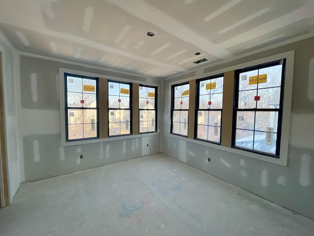 spare room with plenty of natural light