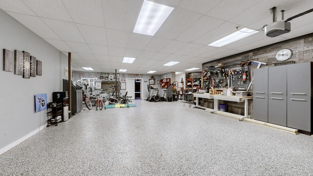 interior space featuring a garage door opener