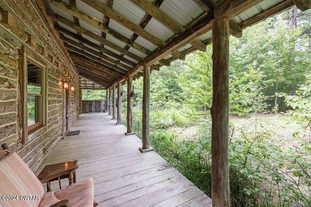 view of wooden terrace