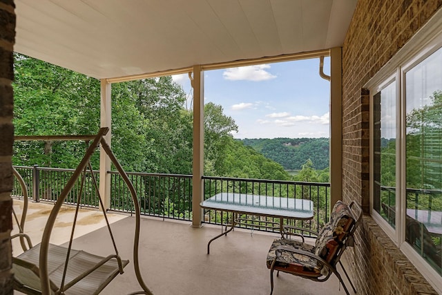 view of sunroom