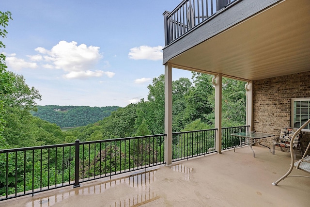 view of patio / terrace featuring a balcony