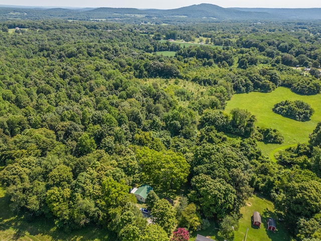 aerial view featuring a mountain view