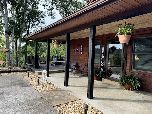 exterior space with a porch