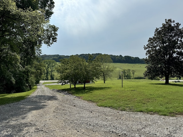 view of road featuring a rural view