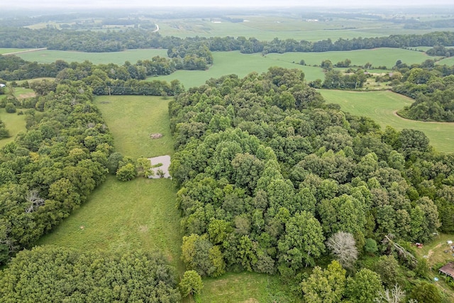 bird's eye view with a rural view