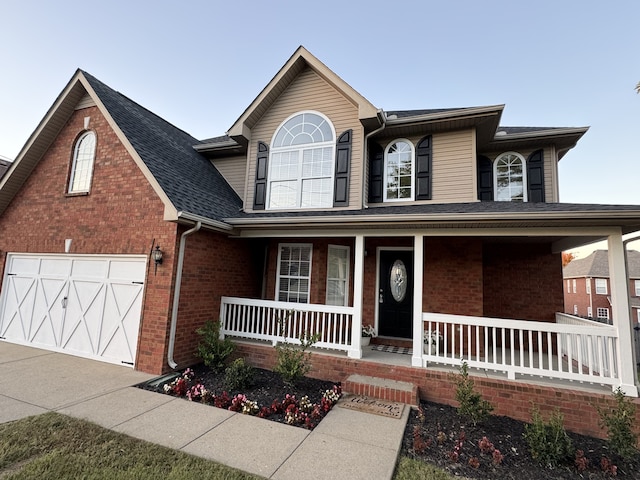 view of front facade featuring a porch