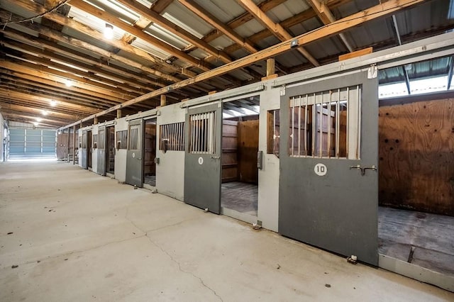 view of horse barn