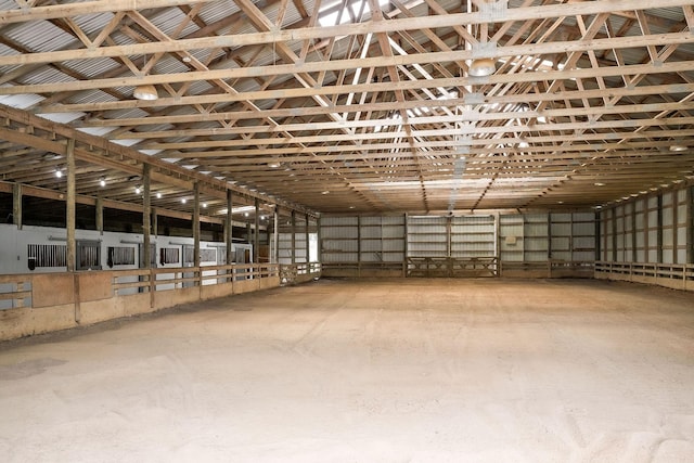 view of horse barn