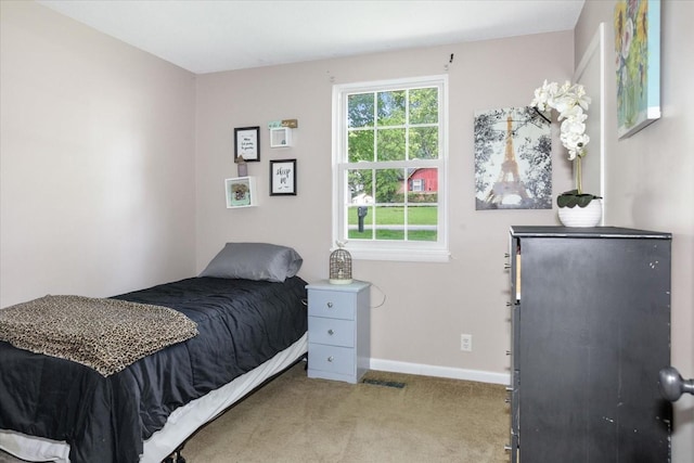 view of carpeted bedroom