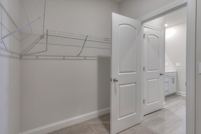 view of walk in closet