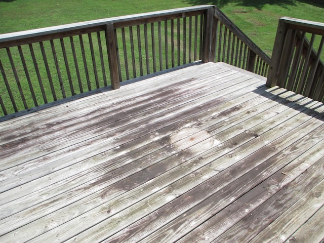 deck with a lawn