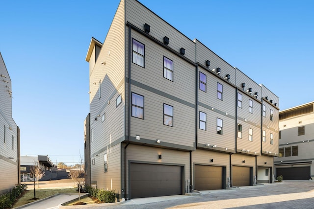 view of property featuring a garage