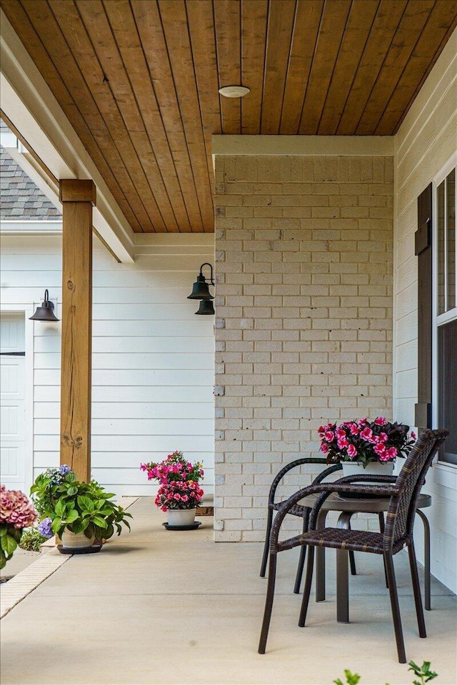 balcony with covered porch