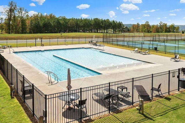 pool featuring fence