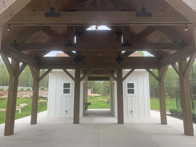 view of community with a gazebo and a patio